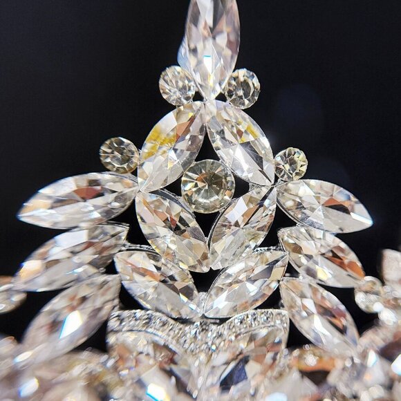 Quinceanera Crown, Crystal Crown, Crystal Bridal Tiara, Silver Wedding Crown - Picture 8 of 9